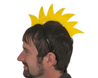 Yellow Bird Mohawk Headband  birthday party favors Halloween costume adult child toddler Canary Headpiece Headwear Hat