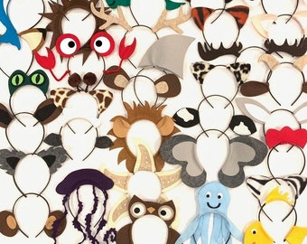 Animal Ears headband birthday party petting zoo costume photo booth prop children baby infant child adult bulk wholesale variety