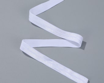 1/2” Pure White Elastic Roll Spool for headbands bulk wholesale fold over elastic FOE USA Shipper Same or Next Day Shipping W1/2
