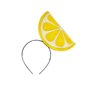 Lemon Slice Headband Headpiece birthday party favors kid children child adult toddler baby babies Halloween Costume Yellow