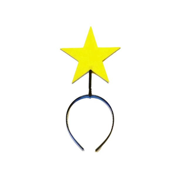 Star Headband yellow birthday party favors supplies kid children child adult toddler baby babies Halloween Costume Cosplay