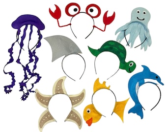 Under the sea ocean beach Theme Headbands birthday party favors Baby Shower Bachelorette party children adults toddlers kids mermaid decor