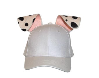 Dalmatian Dog Ears Hat Tail Tutu Iron On Spots Collar Dalmation Puppy Halloween costume adult child boys baseball cap Birthday Party Favors