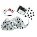 Baby Elastic Dalmatian Puppy Dog Ears Headband, Tutu, Tail black white spots red bow Dalmation Halloween costume baby babies newborn infant 