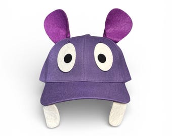 Hippo Hats Group Halloween Costumes purple pink green yellow orange blue baseball caps ears eyes & teeth for adults teen big kid Tails Tutus