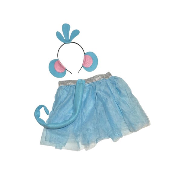 Genérico Set di orecchie e coda di scimmia, cerchietto e coda di scimmia, per cosplay di animali e costumi per bambini e ragazze