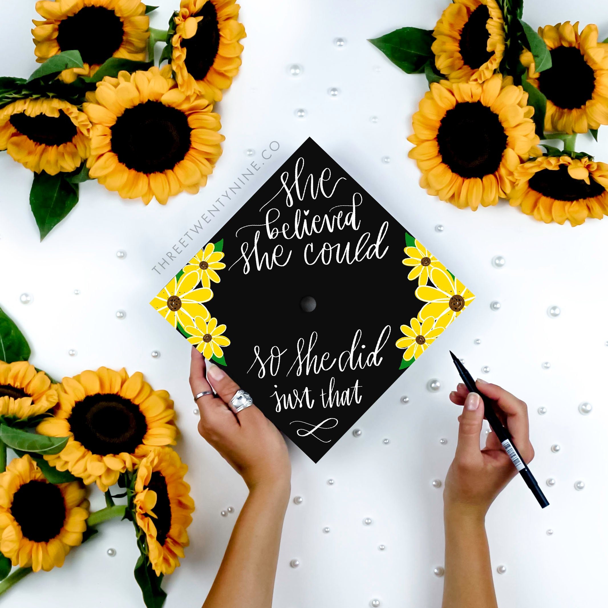 Sunflower Mirror Decorations Large Wall Decals for Bedroom Women 2022  Graduation Window Clings 9 Sheets Gold And Black Congrats Grad Cap Diploma  Graduation Congratulations Decorative Letters for Shelf 