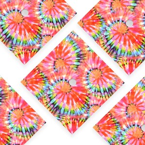Abschlussmütze | Grad Cap | Grad Cap Aufkleber | Grad Mütze Deko | Tie Dye | Krawatten-Die
