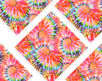 Adesivo per cappello di laurea con effetto tie-dye / Decorazione per cappello di laurea su cartoncino stampato