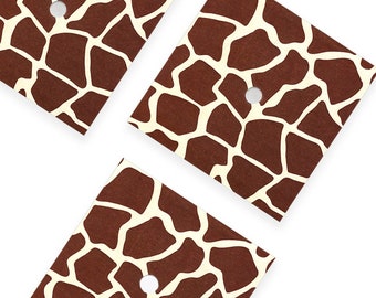 Adesivo/decorazione per cappello di laurea con stampa giraffa su cartoncino