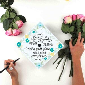 Grad Cap Decoration Download | Don't Let Failure | Blue