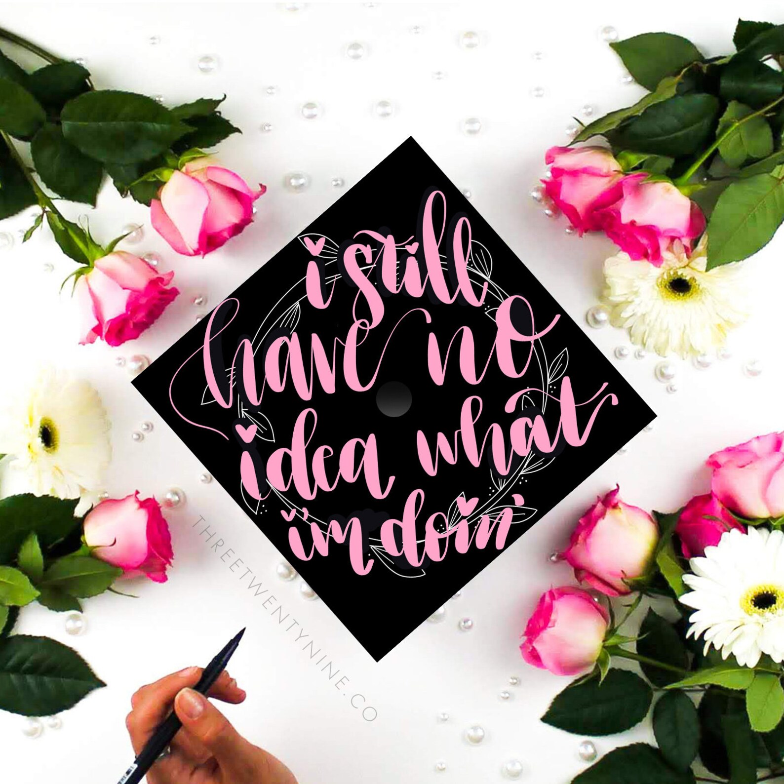 Graduation Cap | Grad Cap | Grad Cap Decal | Handwritten | Cute ...