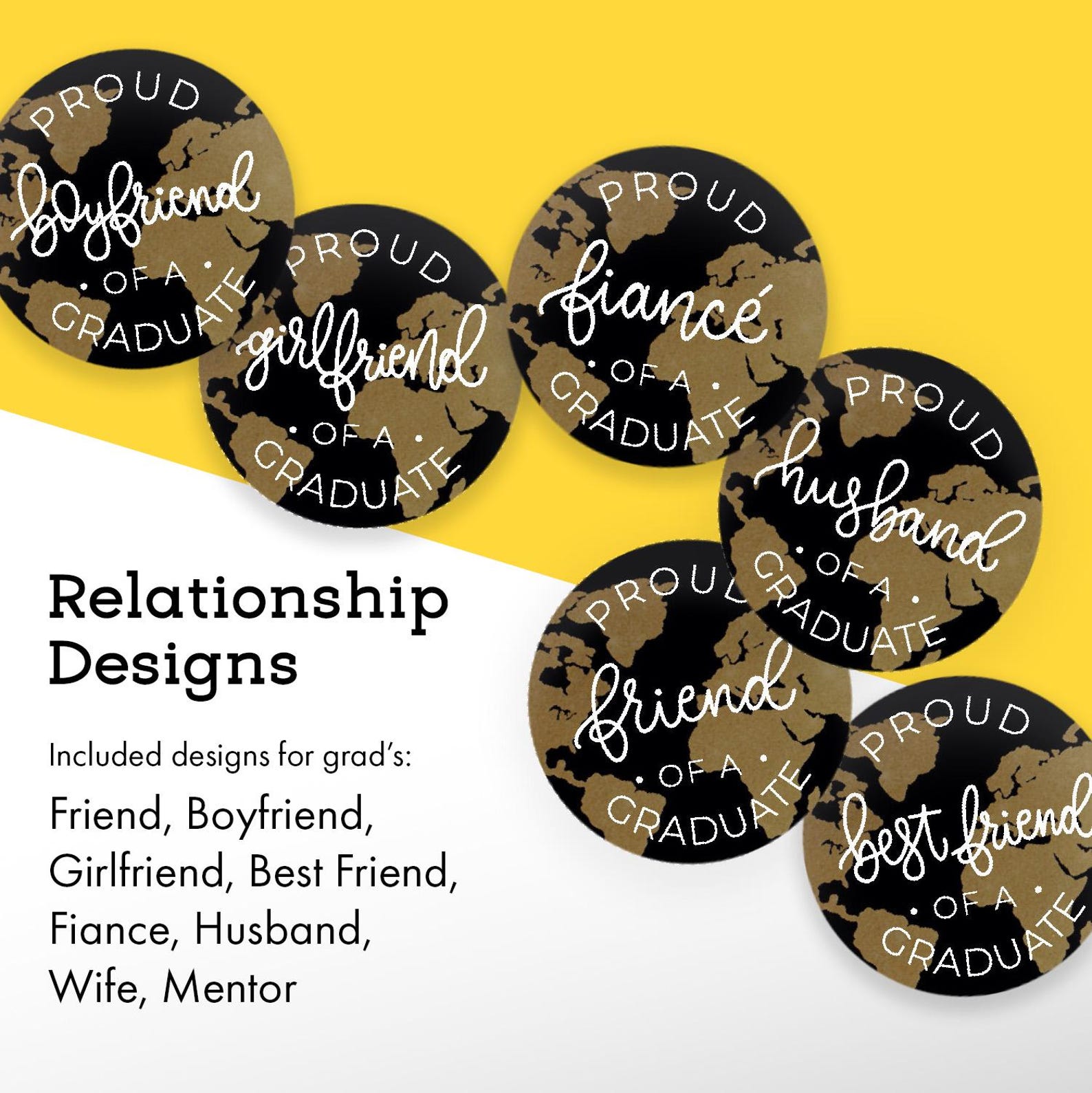 Graduation Guest Stickers | Family, Friends Photo Booth Props (digital ...