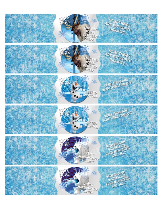 Frozen Melted Snowman Labels