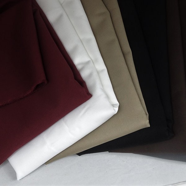Twill - Many Colors, 100% Cotton, 59-69" wide, Medium/heavy weight 8/9 oz, Best Price