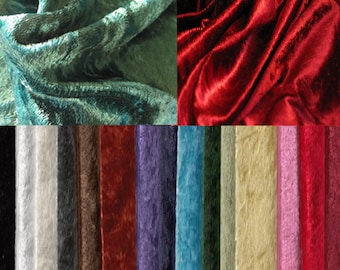 Panne Velvet by the yard- 60" wide. Full line of colors from a Small Business.