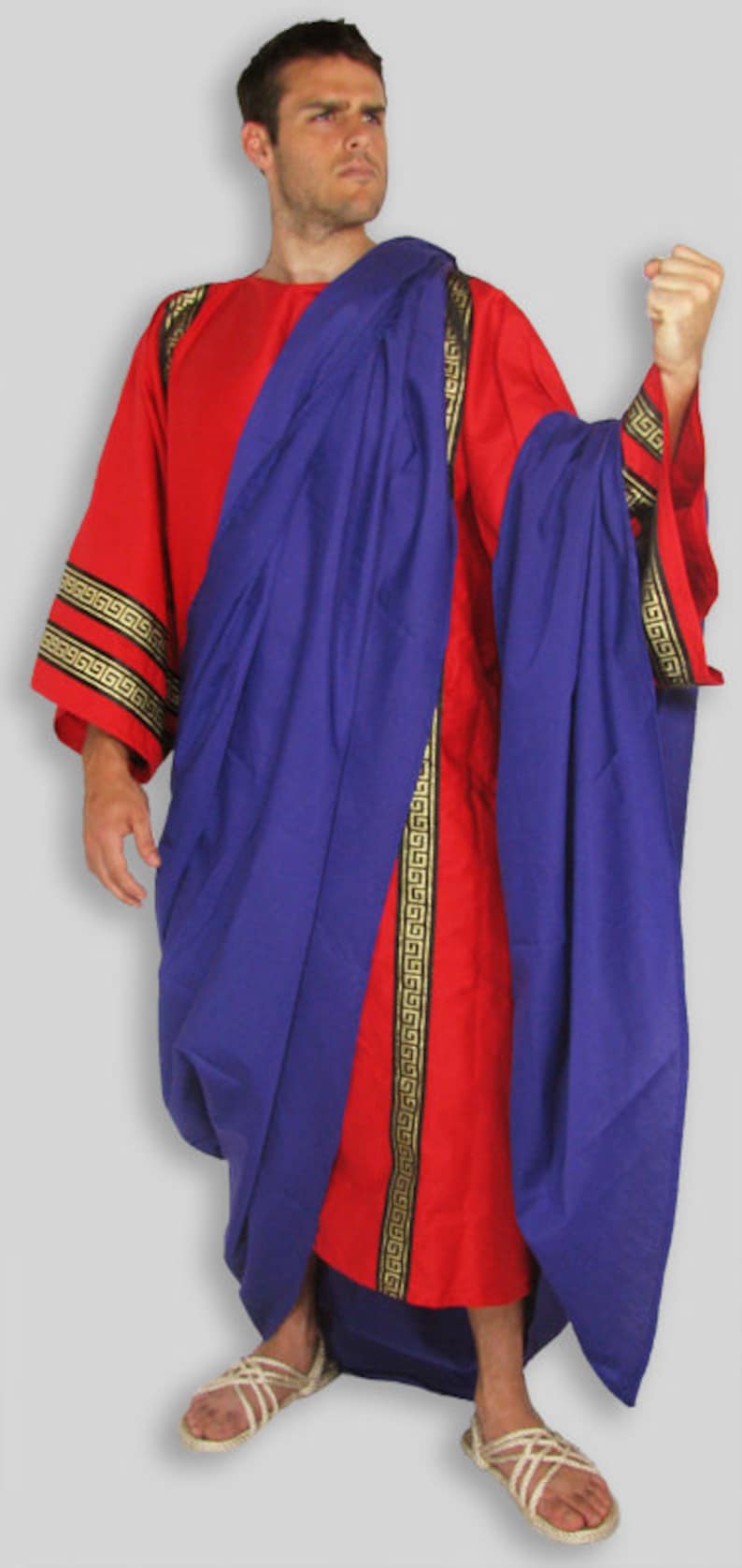 Ancient Roman Greek Dalmatica Costume with Trim image 3