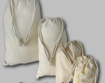 Muslin bags, several sizes