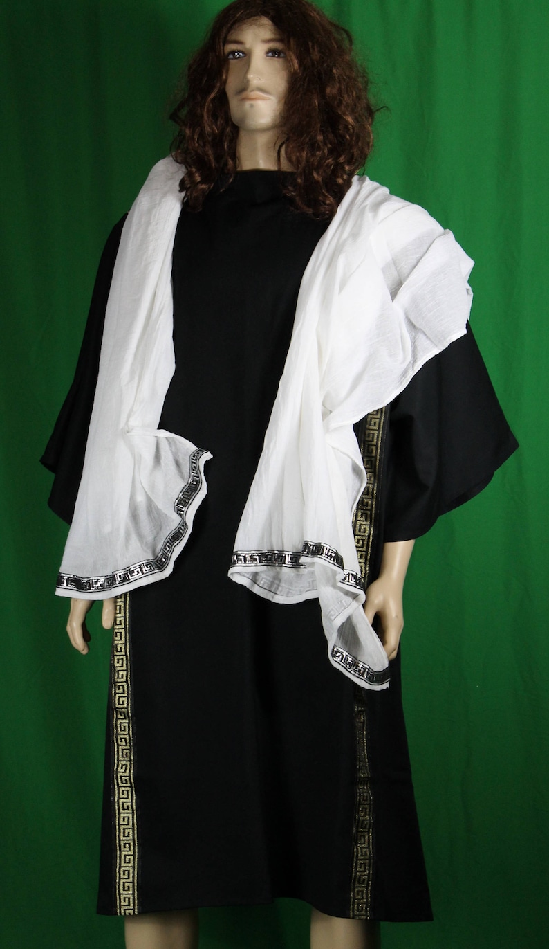 Ancient Roman Greek Dalmatica Costume with Trim image 7