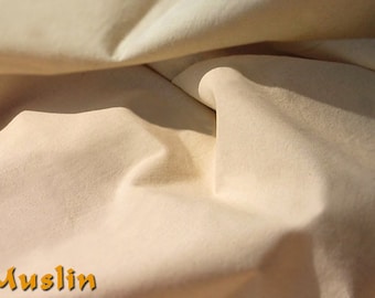 Muslin cotton fabric by the yard - 60 inches wide