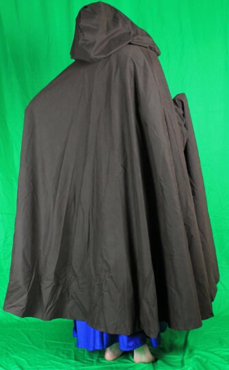 Very Large Cloak With Full Hood - 3 Panels Full Circle