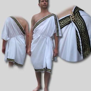 Greek Chiton With Trim - Ancient Greek Costume With Trim and Pin and ...
