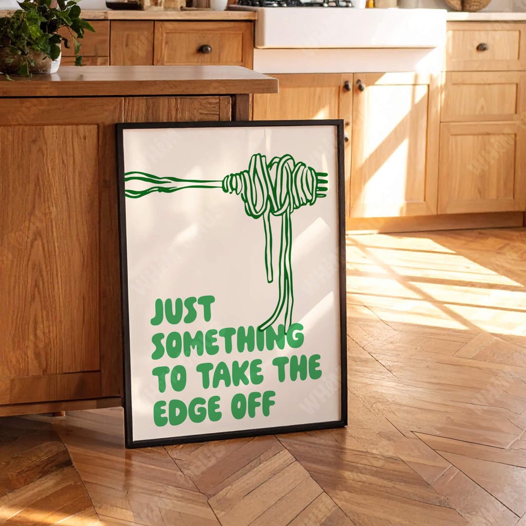 Retro Spaghetti Cocktail Art Print: Mid-century Kitchen Wall Decor ...