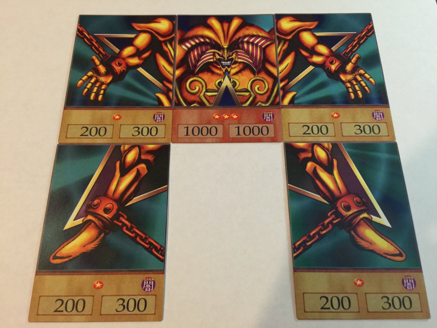 Yugioh Anime Style Orica Exodia The Forbidden One Set Etsy