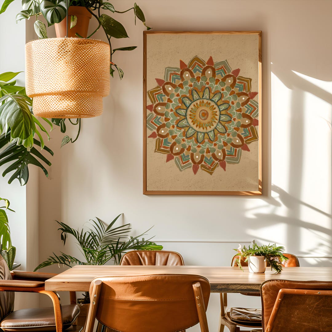 Mandala Printable, Boho Wall Art, Printable Art, Digital Download ...