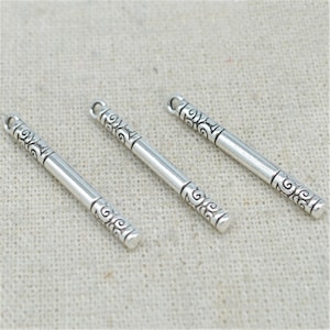 New product wholesale 100pcs 29x2.8mm antiqued silver/antiqued gold alloy vintage stick pendant findings