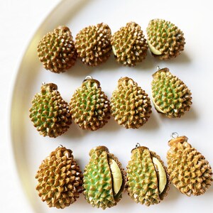 Wholesale 10pcs 30x20mm resin Durian/25x22mm watermelon/30x25mm strawberry charms findings