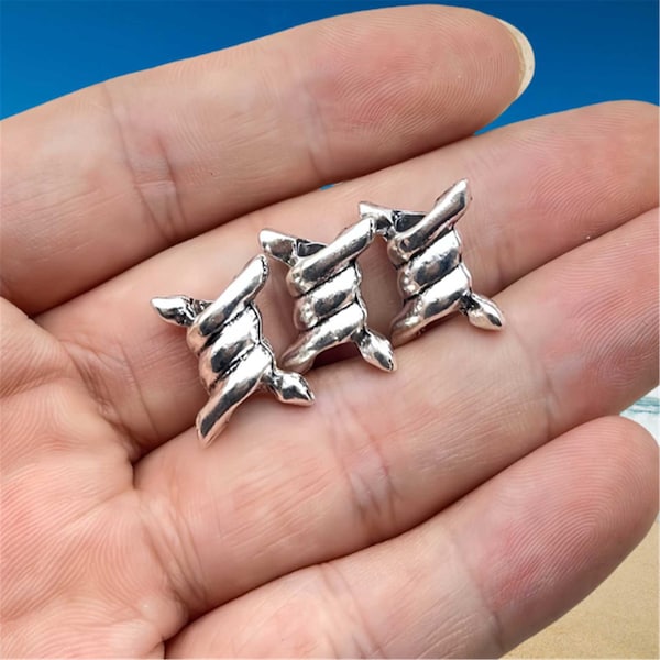Wholesale 40pcs 16x13mm antiqued silver thorns beads,large hole bramble spacer beads