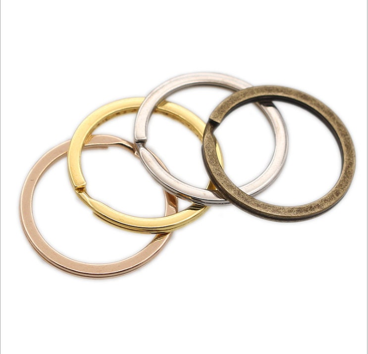 Small Large KC Gold Metal Split Rings Keyring Jump Hoop Loop Key Keys Ring  