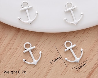 200 Antiksilber Boot Anker Anhänger: DIY Charm Zubehör (17 x 14 mm)