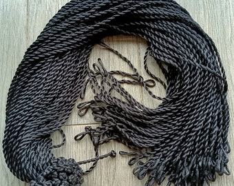 Wholesale 50pcs 24 inch 3mm thickness black satin twist necklace cords