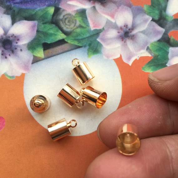 End Caps 50Pcs Cord End Caps for Jewelry Making End Cap Leather Ends