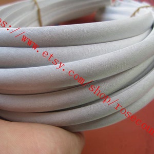 50pcs 10mm width Cream satin ribbon cover hairbands plastic findings image 2