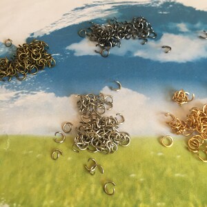 Wholesale 200pcs 5mm strong white k silver/kc gold/antiqued bronze/Gunmetal opened/split jump rings