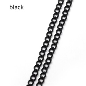 High quality wholesale 100 yards 3x2mm black cable chains jewelry chains
