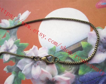 20 Antiqued Bronze Snake Chain Necklaces: 18 inch, 1.5mm