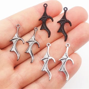 Bat wings charms,30pcs 31x12mm antiqued bronze/antiqued silver/gunmetal/black devil wings, Bat Claw pendant findings