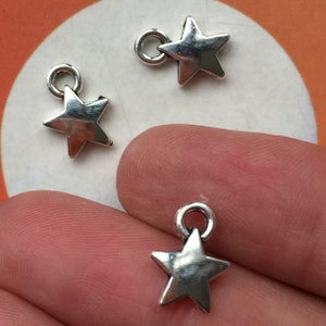 wholesale 100pcs Antiqued silver/antiqued bronze filigree Star 12x9mm charms findings