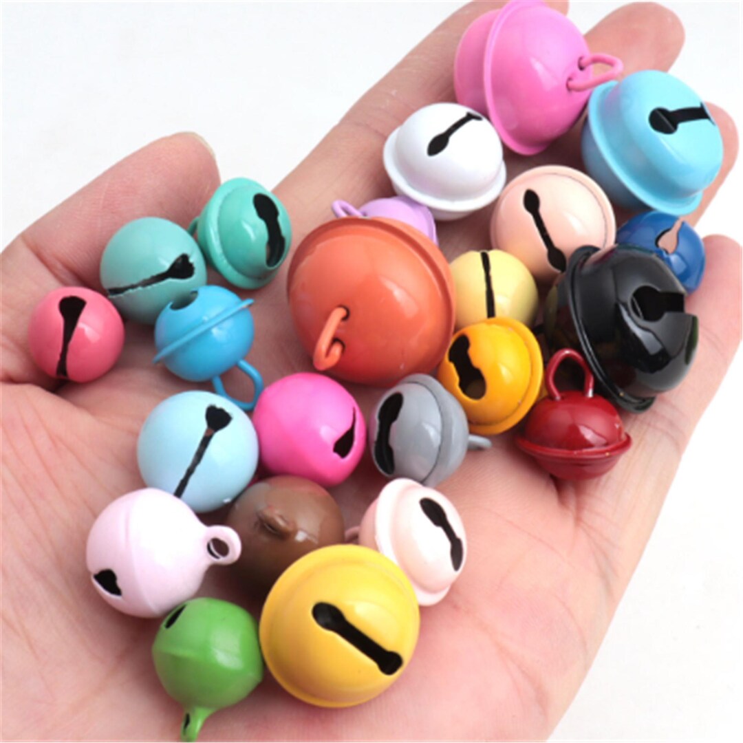 50 Candy Color Jingle Bells: Assorted Metal Bell Pendants (12-22MM) - Etsy