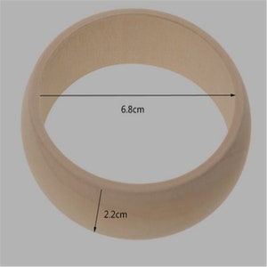 5pcs  22mm width original round bangle wood bracelets findings--unfinished