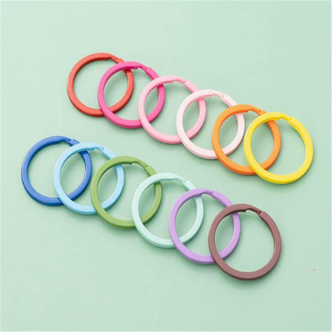 Wholesale 30mm Painted Key Rings: Creative Candy Colors, 20pcs - Etsy