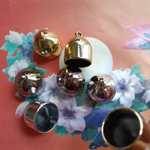 New Large-Wholesale 100pcs 25x20mm CCB Gold/silver/gunmetal Glossy Tassel Caps/end cap terminators circle findings--round hole 18mm