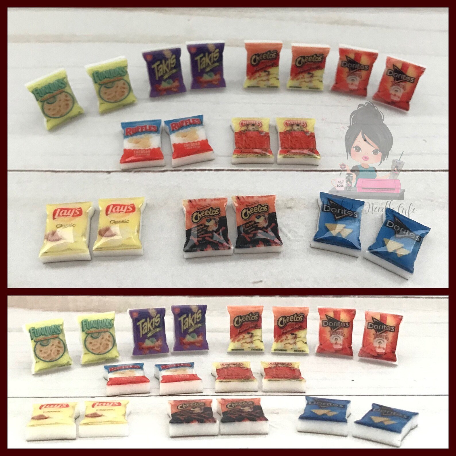 Chip Bag Earrings Munchies Snack Etsy