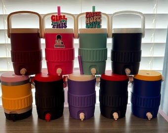 Can Cooler Koozie with Spout | Mini Drink Dispenser | Personalized Drink Holder | Party Favor Cooler | Cute Beverage Dispenser | Gift Idea