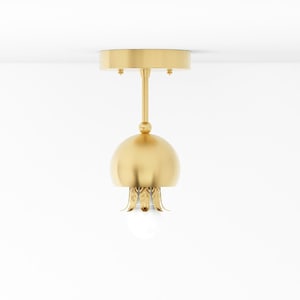 Ceiling Light - Semi Flush - Brass - Ceiling Light - Hanging Light - Mid Century Modern - Industrial - UL Listed [CRESSON]