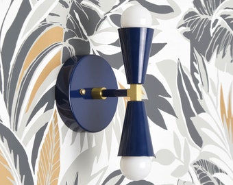 Navy Blue Sconce | Etsy